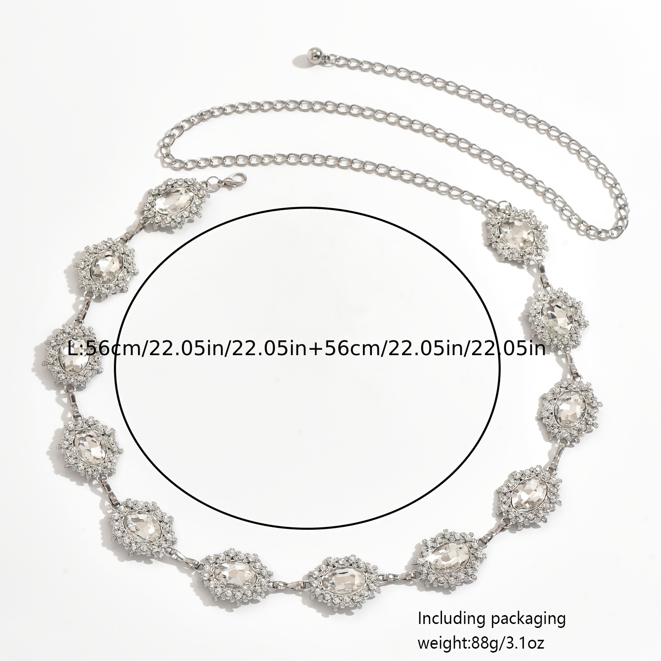 Women's Bohemian Style Rhinestone Body Chain Belly Chain